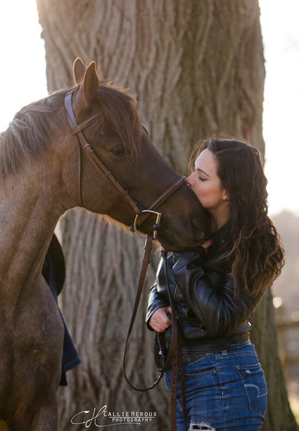 Heather Wallace of the Timid Rider with her Horse