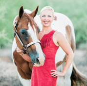Equestrian Fiction Author Carly Kade & her Paint Horse