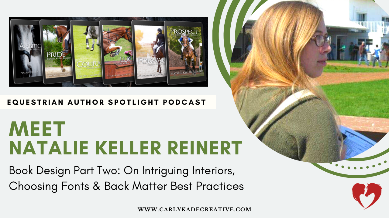 Natalie Keller Reinert on Book Design Equestrian Author Spotlight Podcast