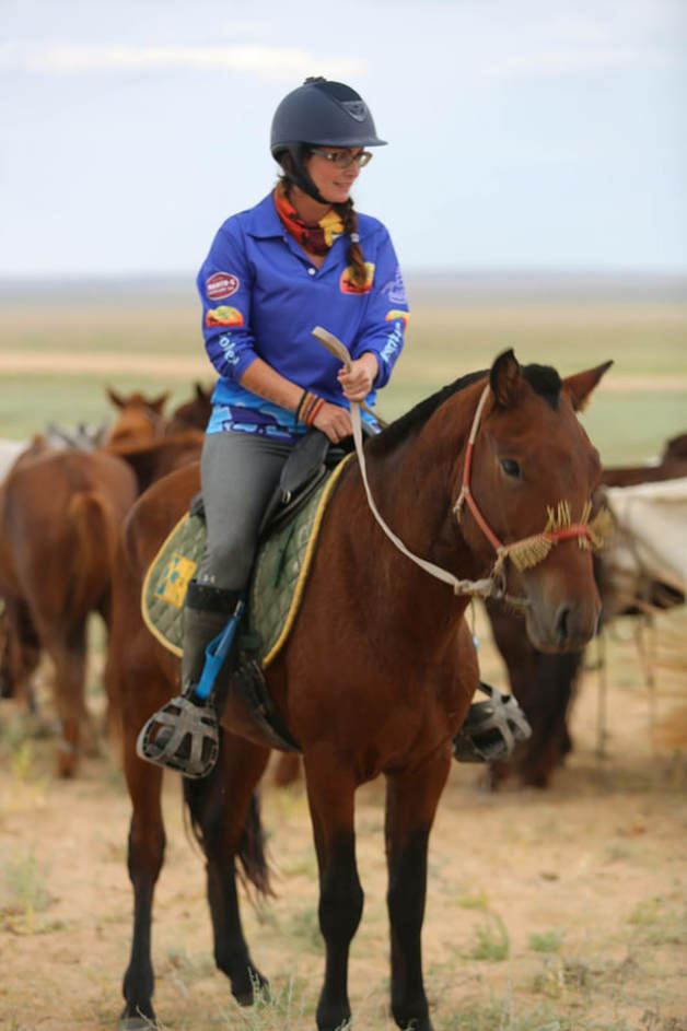 Heather Wallace of the Timid Rider at the Gobi Desert Cup