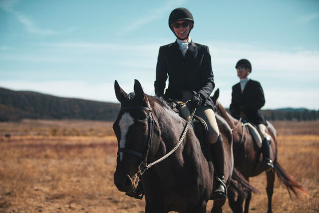 Susan Friedland of Saddle Seeks Horse Riding her Horse Knight and OTTB