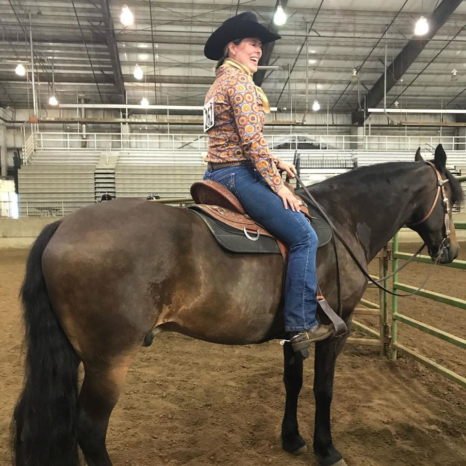 Author Brittney Joy and her horse Cheli