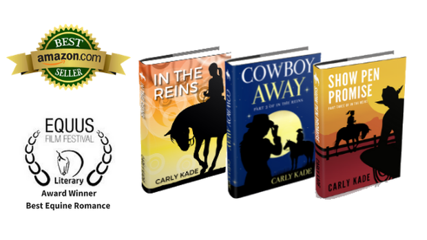 In the Reins, Cowboy Away, and Show Pen Promise Horse Books by Carly Kade