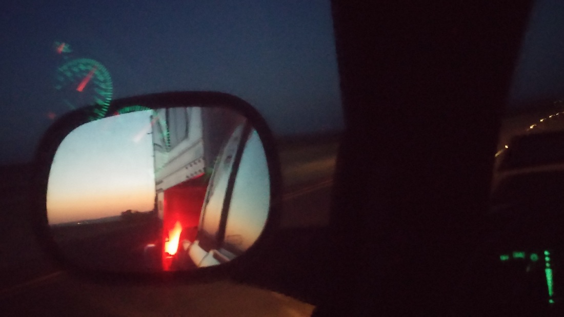 Our Horse Trailer in the Rearview