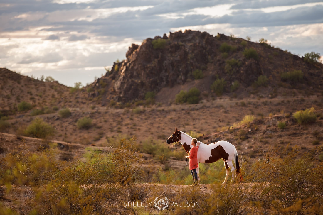 Carly Kade and her Horse in the Phoenix Mountain Preserve