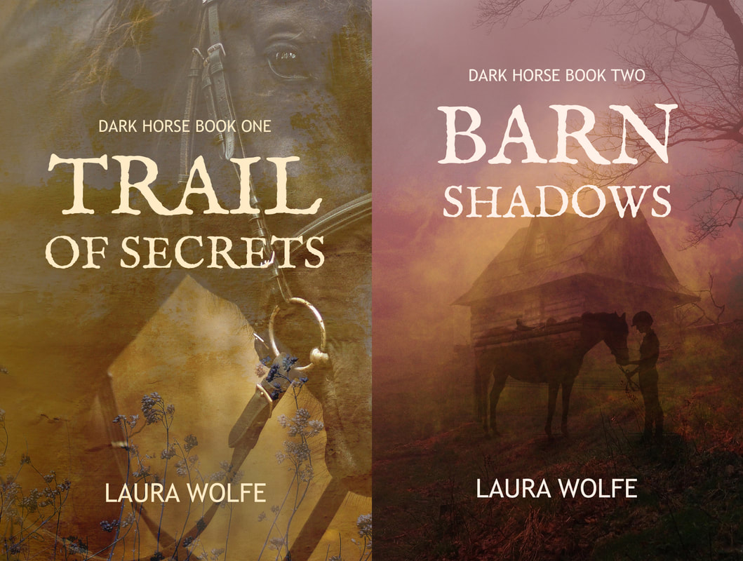 Trail of Secrets & Barn Shadows Horse Books by Laura Wolfe