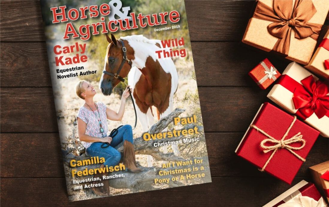 Author Carly Kade on the Front Cover of Horse & Agriculture Magazine