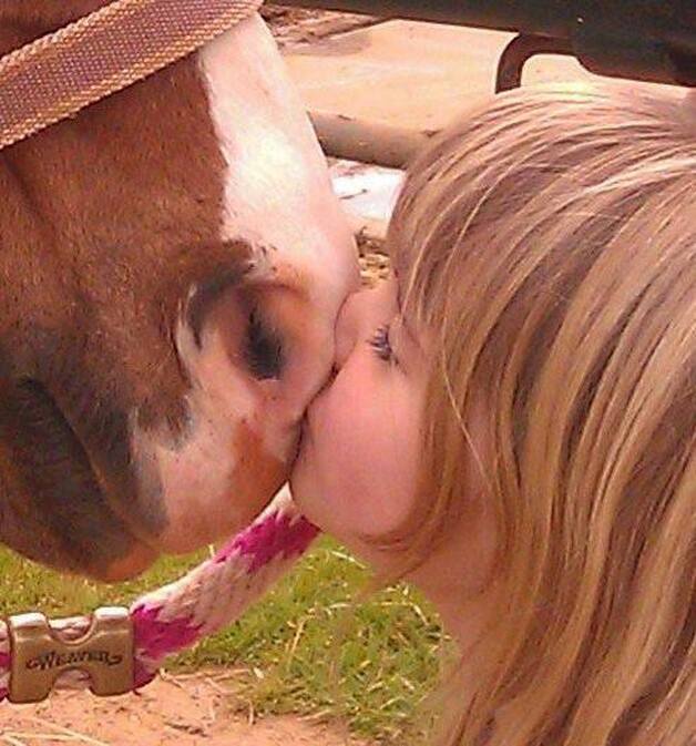 Author Rae Rankin's daughter and her first horse