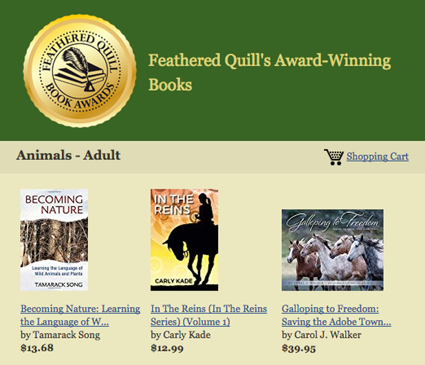 Equestrian Fiction In The Reins wins Feathered Quill Book Awards