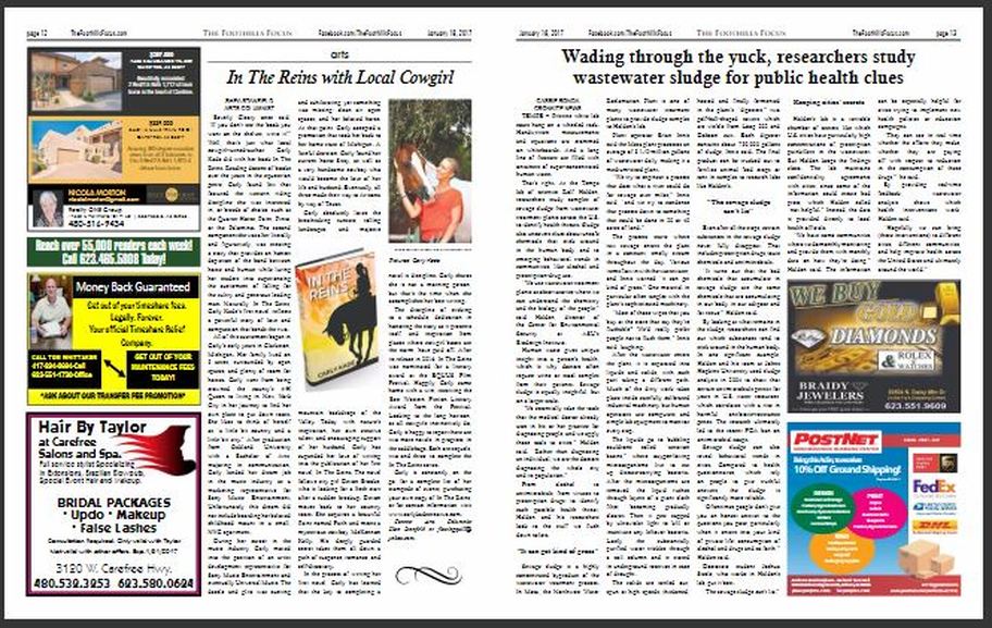 The Foothills Focus Newspaper features Equine Author Carly Kade