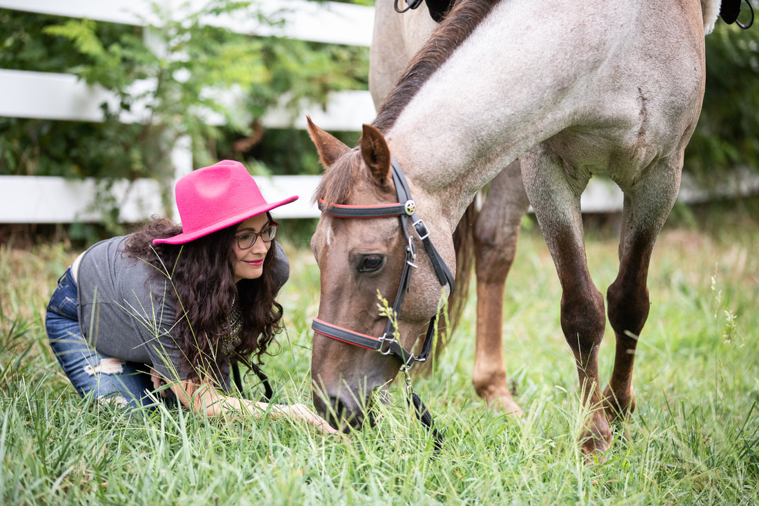 Equine Author and Blogger Heather Wallace with her Horse