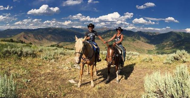 Author Carly Kade Horseback Riding in Jackson Hole, Wyoming