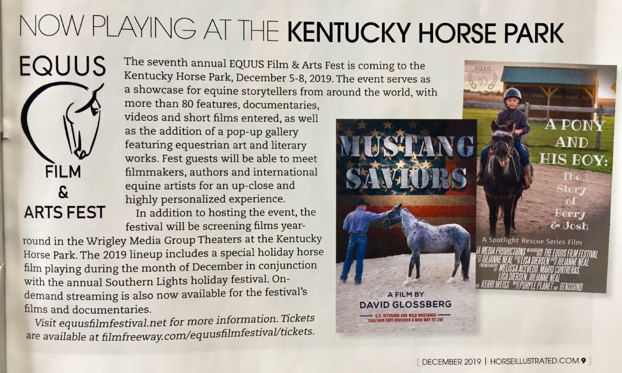 Horse Illustrated Article about the EQUUS Film Festival