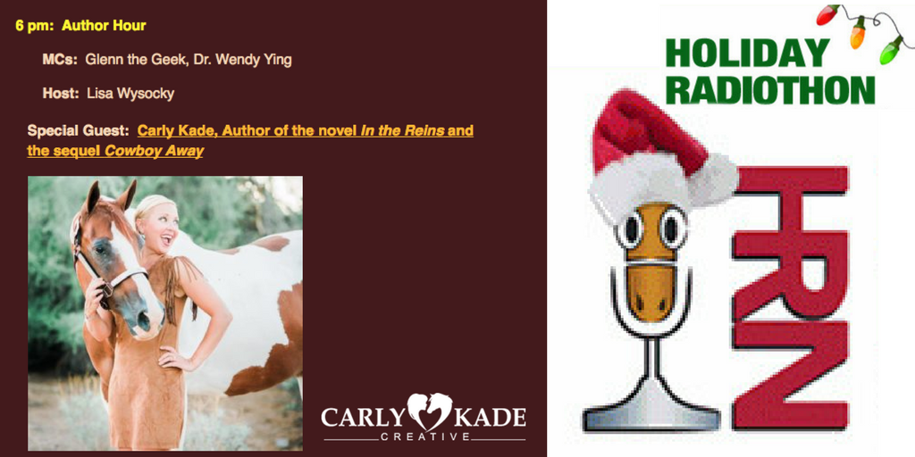 Author Carly Kade appears on Horse Radio Networks Holiday Radiothon