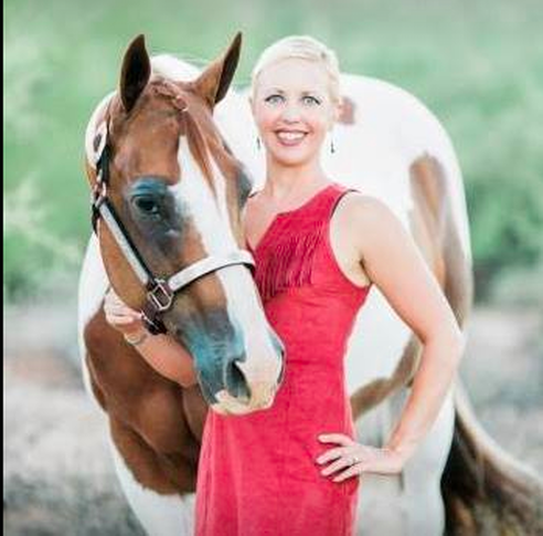 Equestrian Author Spotlight Podcast Host Carly Kade and her Horse