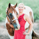 Equestrian Fiction Author Carly Kade and her Paint Horse