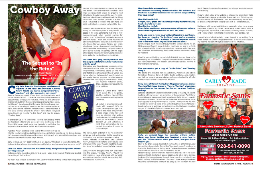 Carly Kade Interview with Miriam Lucero in Horse & Agriculture Magazine