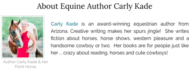 Carly Kade, Author of the In the Reins Horse Book Series