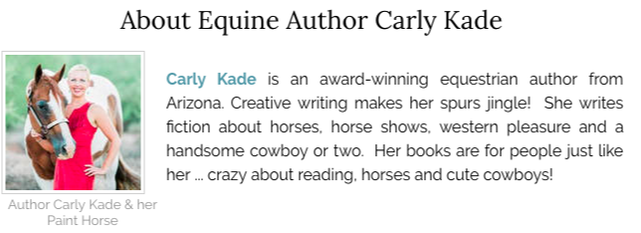 Carly Kade, Author of the In the Reins Horse Book Series.