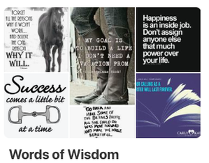 Carly Kade's Words of Wisdom Pinterest Board