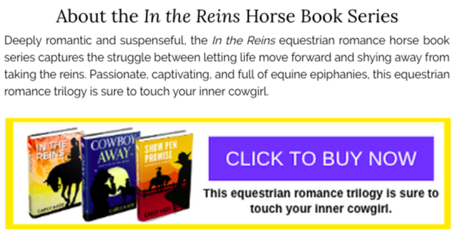 The In the Reins Equestrian Romance Series by Carly Kade is Available in Paperback, eBook & Audiobook.