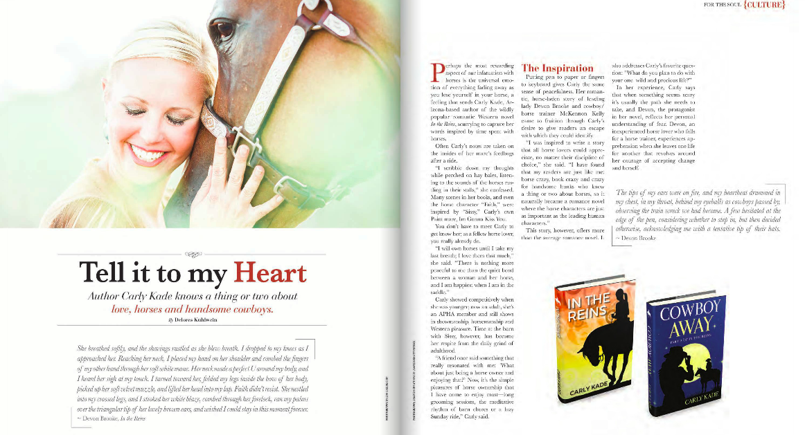 Equine Author Carly Kade feature in APHA Chrome Magazine