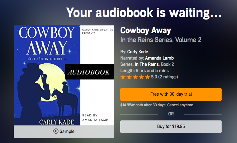 Cowboy Away Equestrian Romance Audiobook by Carly Kade