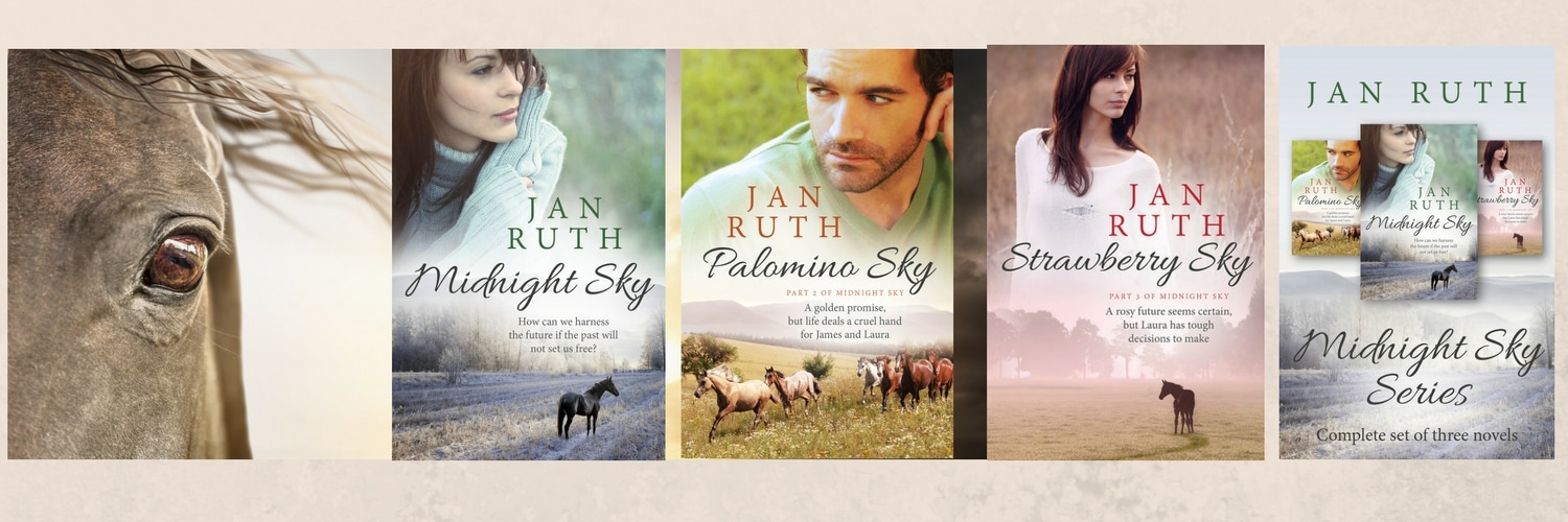 Horse book series for adults by author Jan Ruth