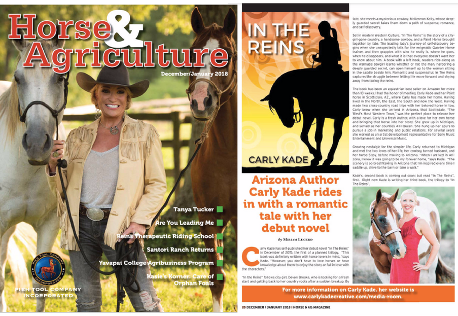 In the Reins Author Carly Kade featured in Horse & Agriculture Magazine