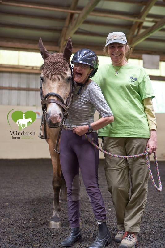 Author Connie Johnson Hambley Volunteering at Windrush Farm Therapeutic Riding Center